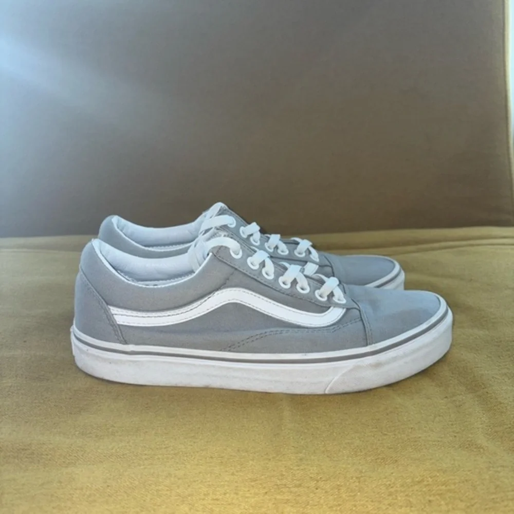 Vans Old Skool Sneakers Gray Casual Skate‎ Shoes Classic Style size 9